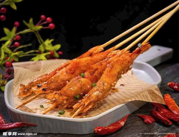 Grilled Shrimp 烤⼤虾